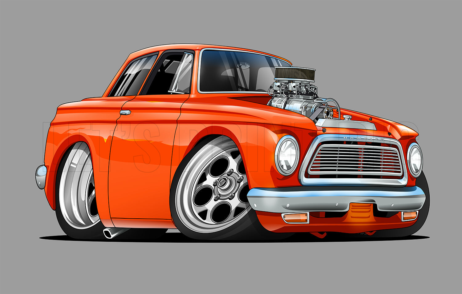 1962 AMC RAMBLER Hot Rod Wall Art contour cut WALL decal