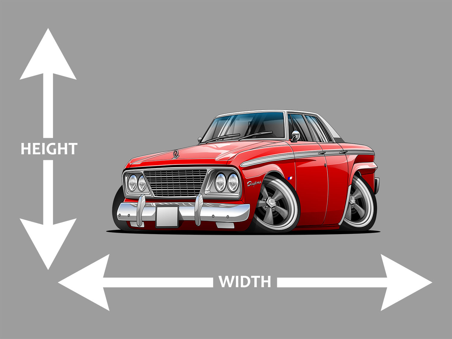 1965 Hot Rod Classic Studebaker Daytona Art Wall Decal